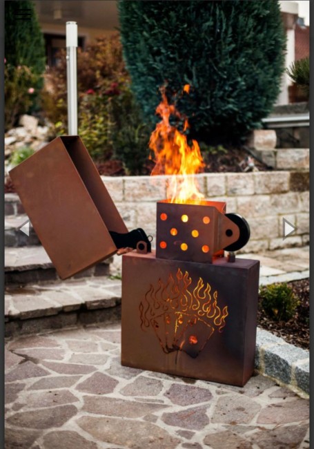 Metal Lazer Kesim Zippo Ateş Çukuru Şömine
