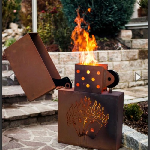 Metal Lazer Kesim Zippo Ateş Çukuru Şömine